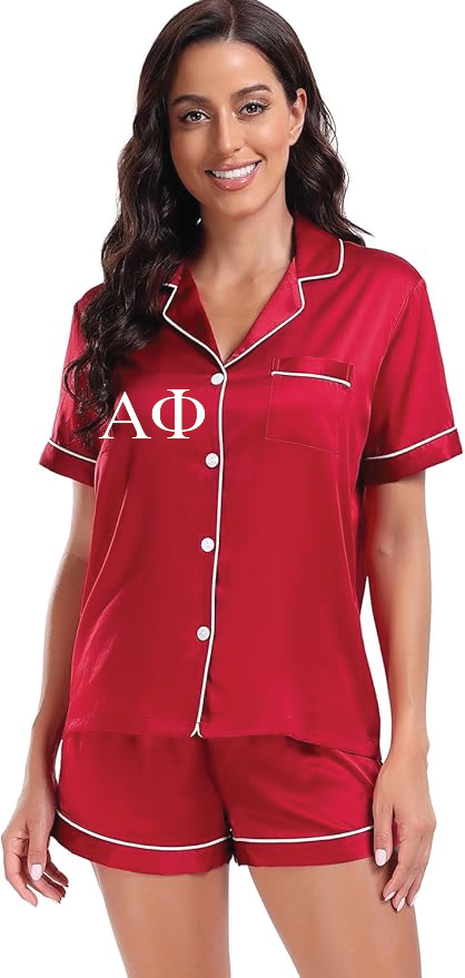 Alpha Phi Red Pajama Set