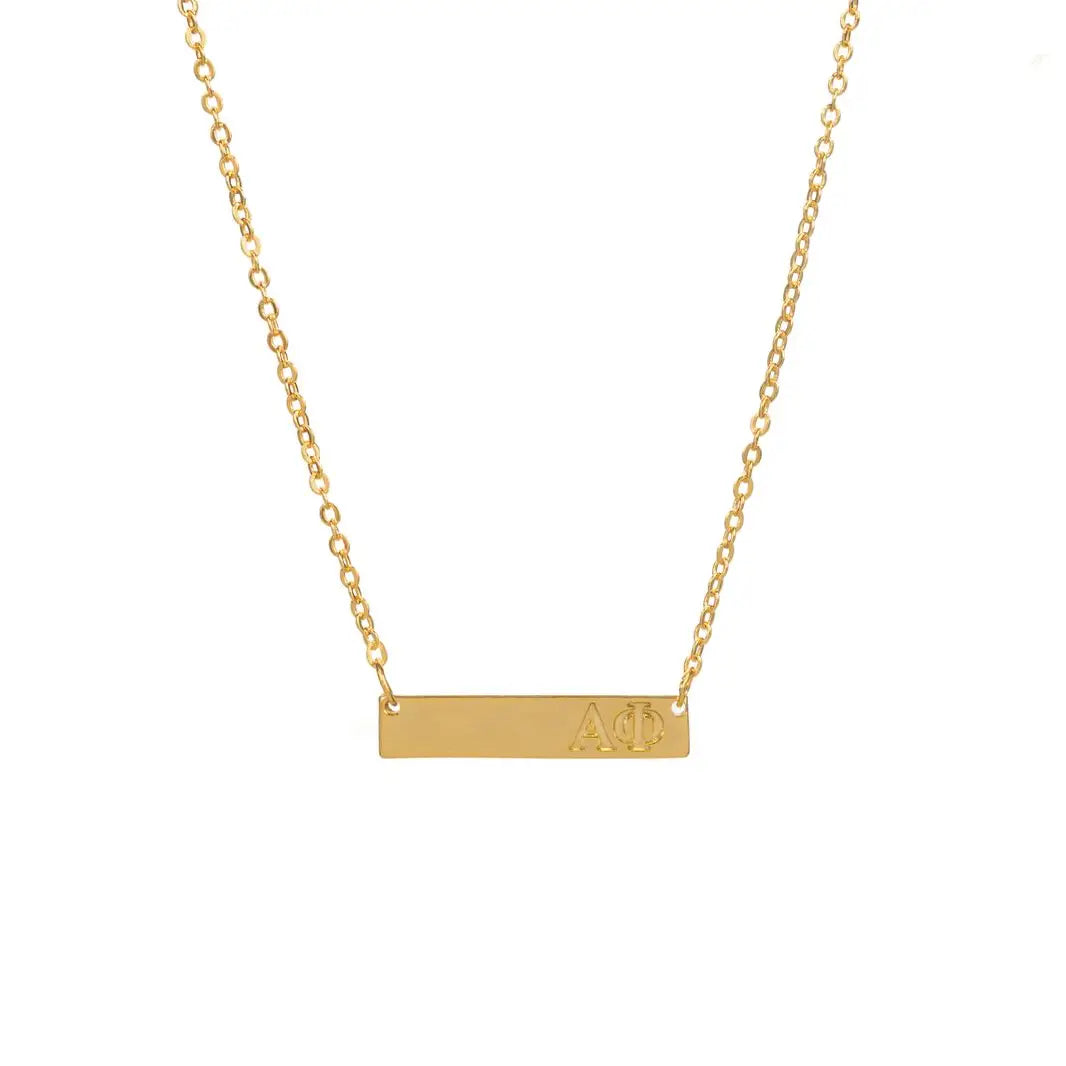 Alpha Phi Bar Necklace