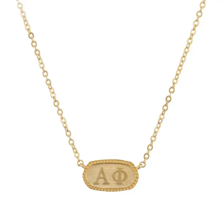 Alpha Phi Block Necklace