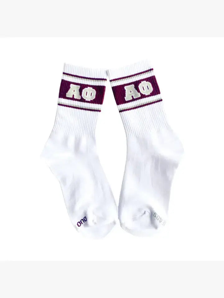 Alpha Phi Letter Socks