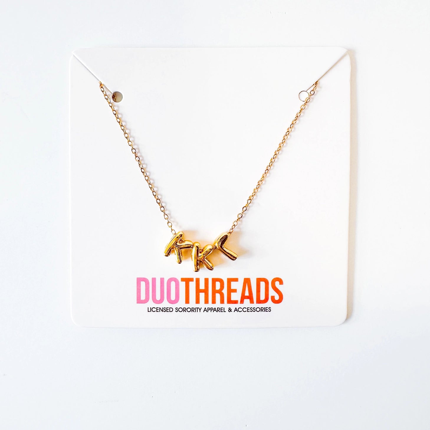 Kappa Kappa Gamma Bubble Letter Necklace