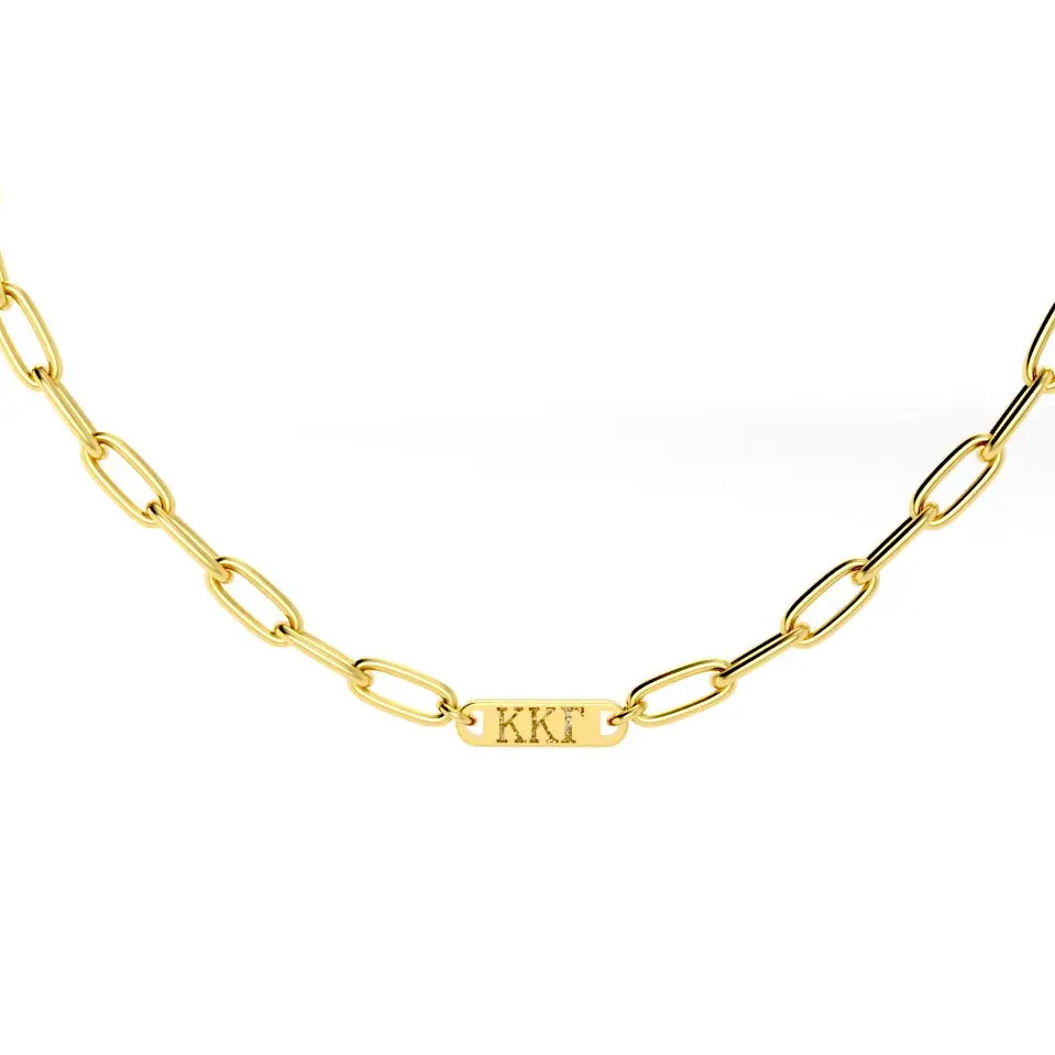 Kappa Kappa Gamma Chain Bar Necklace