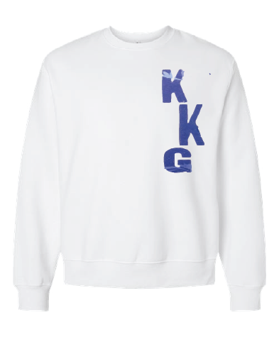 Kappa Kappa Gamma White Graphic Crewneck