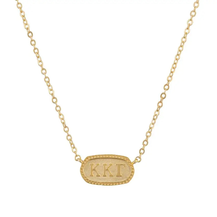 Kappa Kappa Gamma Oval Necklace