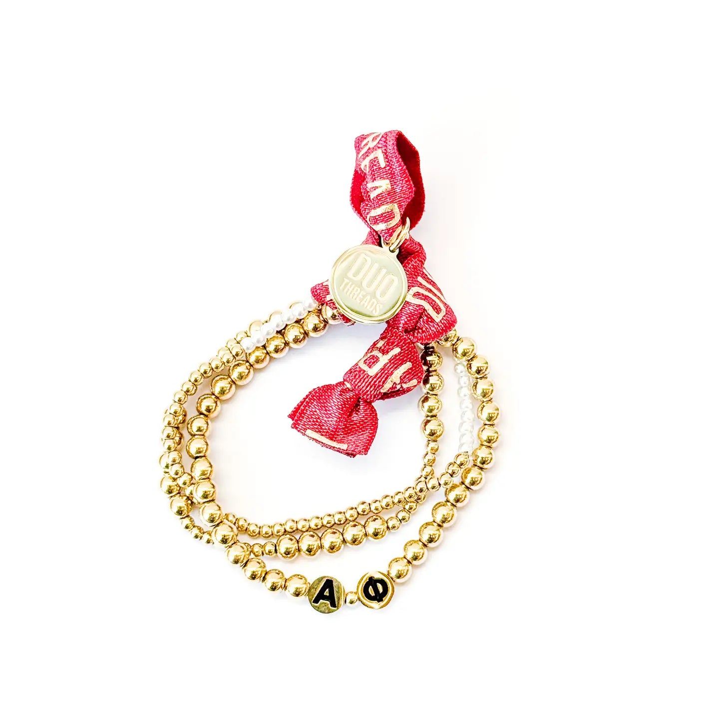 Alpha Phi gold Bracelet Stack