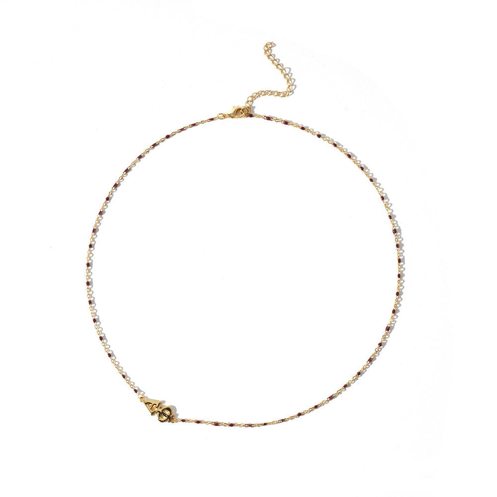 Alpha Phi Bead Side Logo Necklace