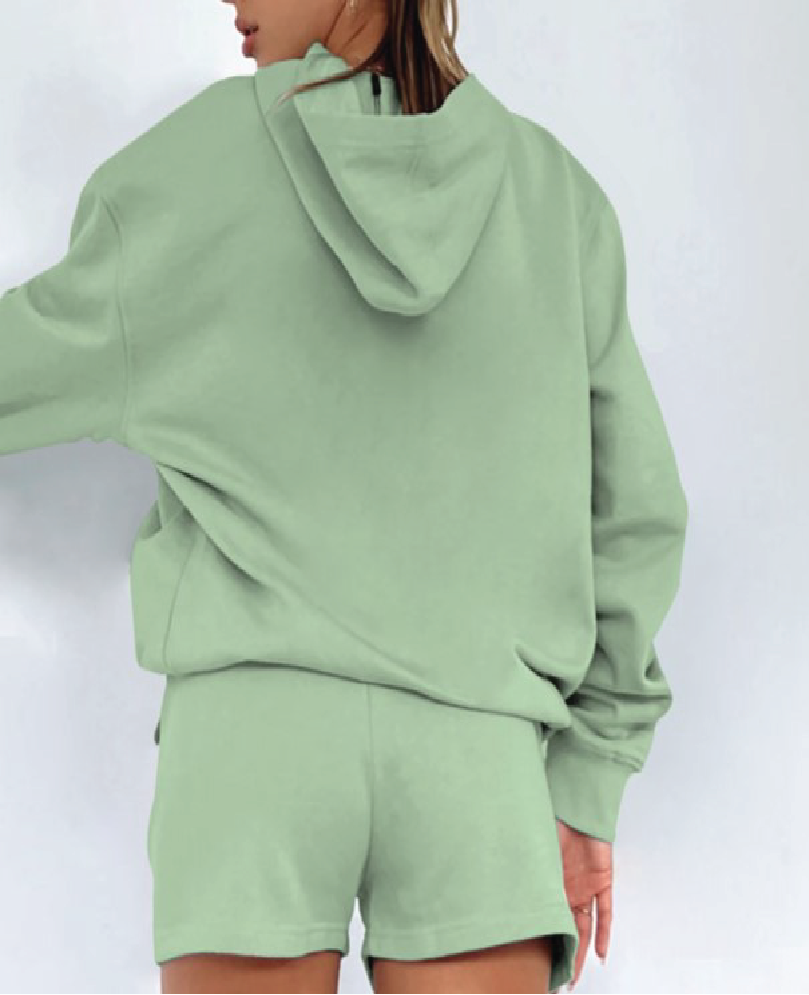 Alpha Phi Green Letter Sweat Set