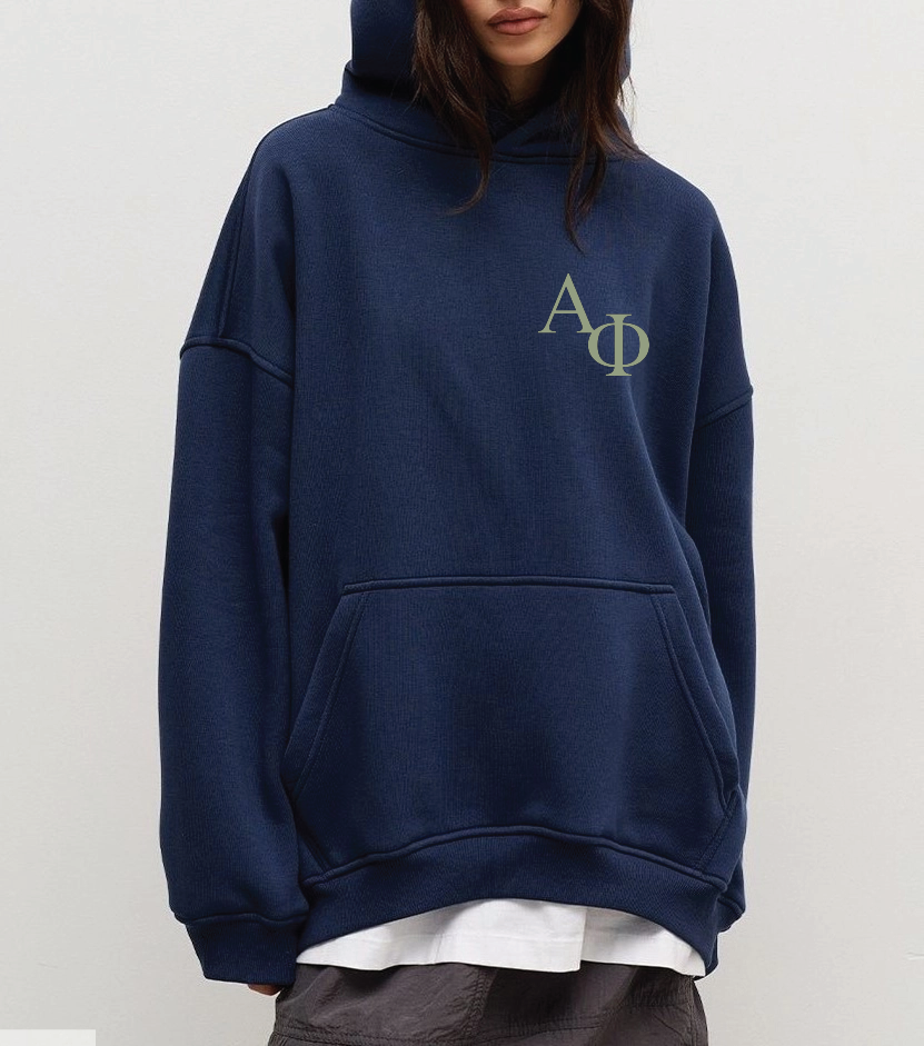 Alpha Phi Navy Hoodie