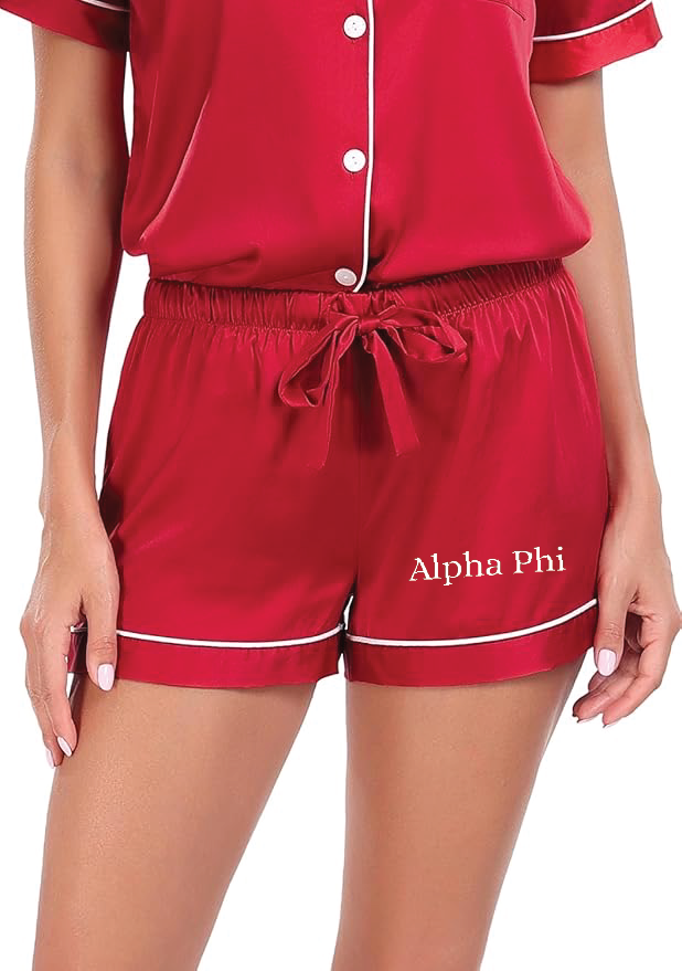 Alpha Phi Red Pajama Set