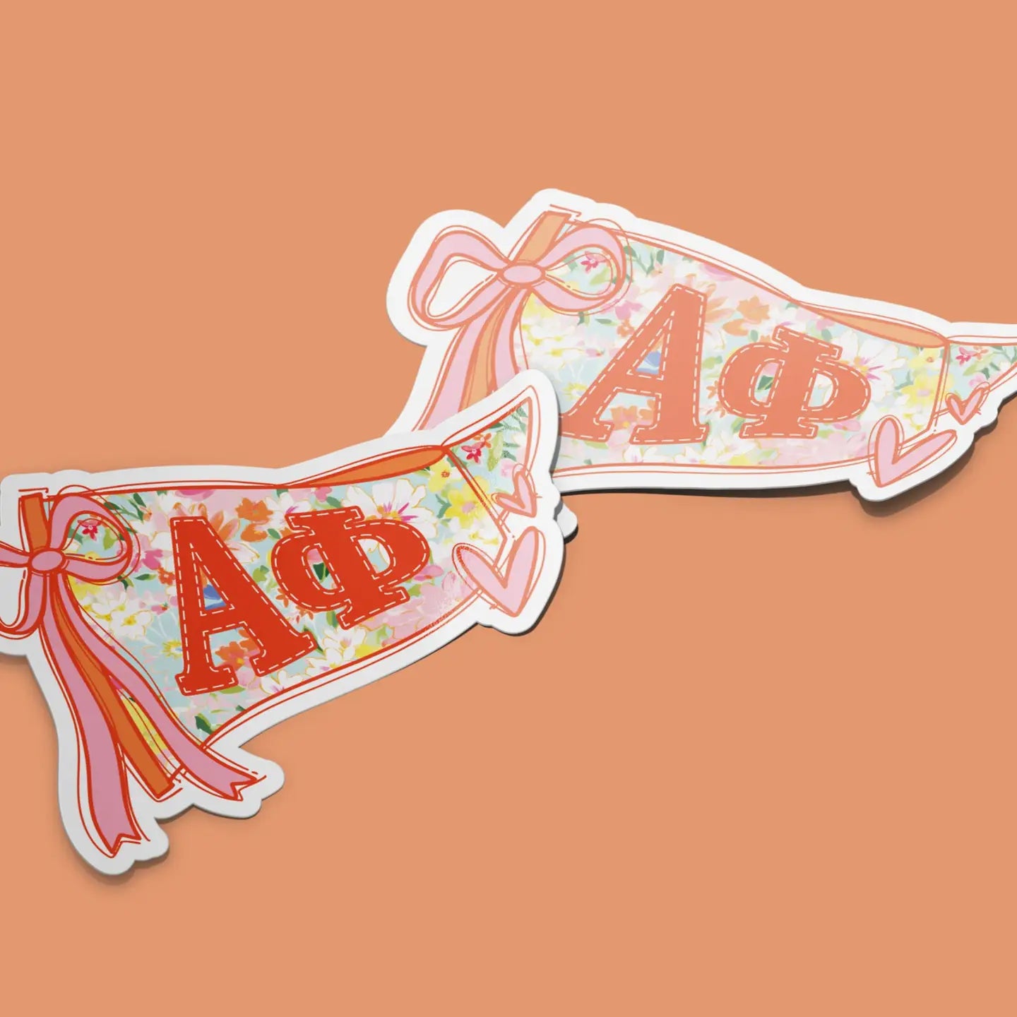 Alpha Phi Floral Banner Sticker