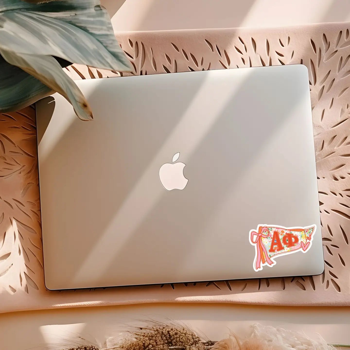 Alpha Phi Floral Banner Sticker