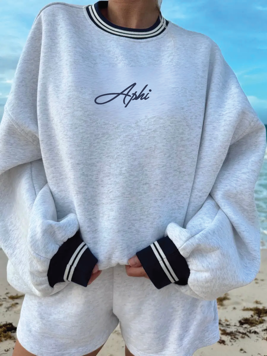 Alpha Phi (sunkissed coconut) Crewneck
