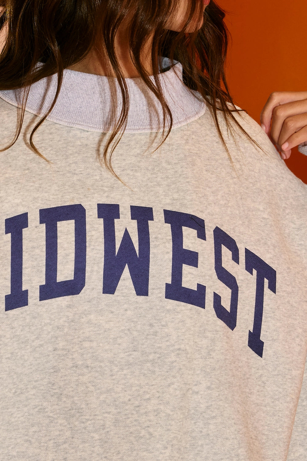 'midwest&Ope' Reversible Mockneck Sweatshirt
