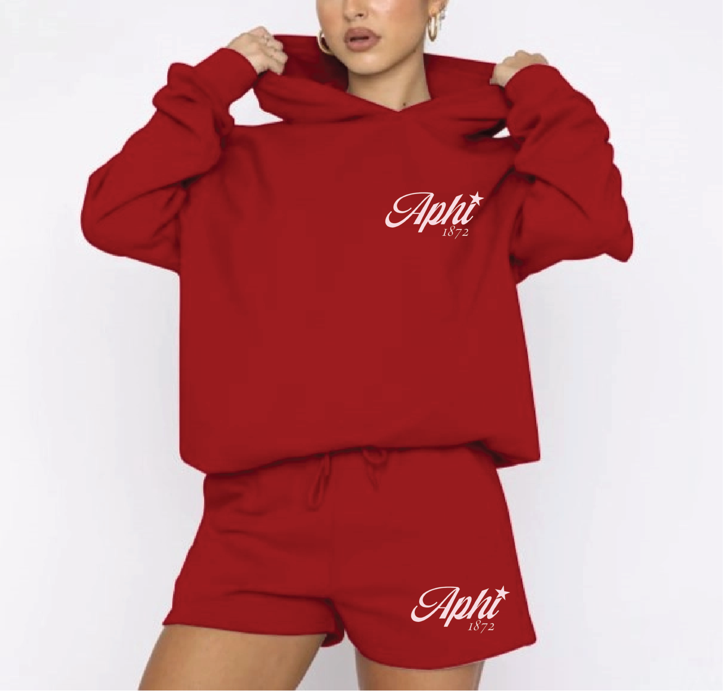 Red Alpha Phi Sweat Set