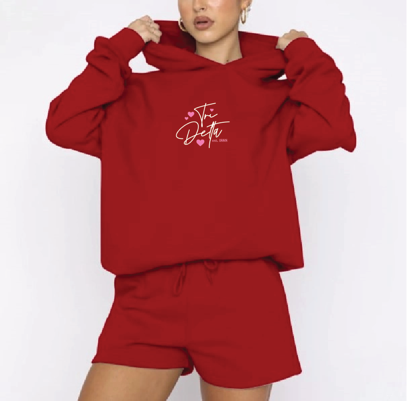 Delta Delta Delta Red Sweat Set