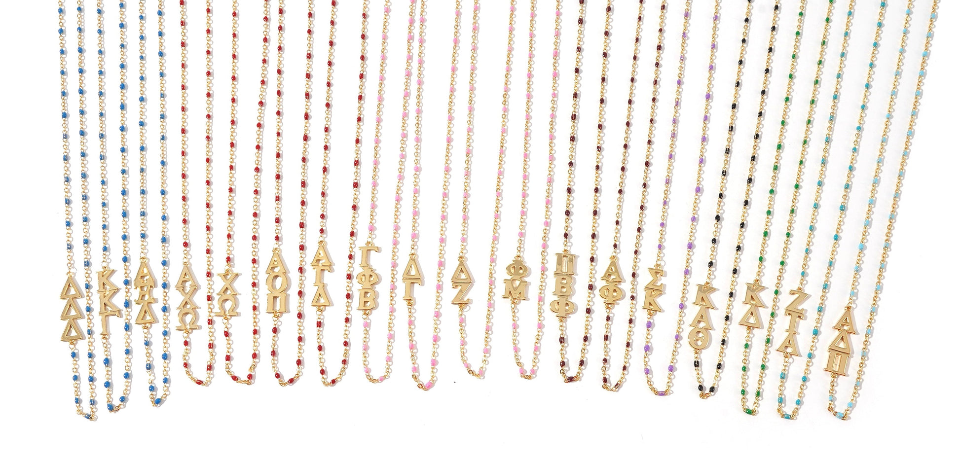 Kappa Kappa Gamma Side Bead Necklace