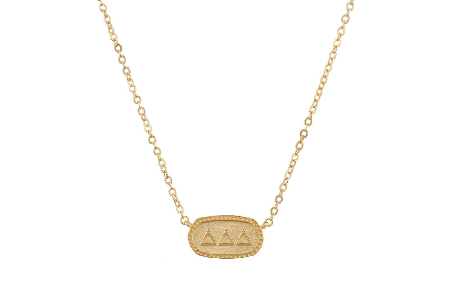 Delta Delta Delta Oval Necklace